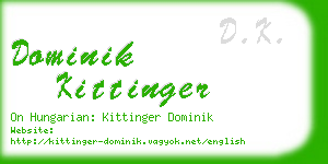dominik kittinger business card